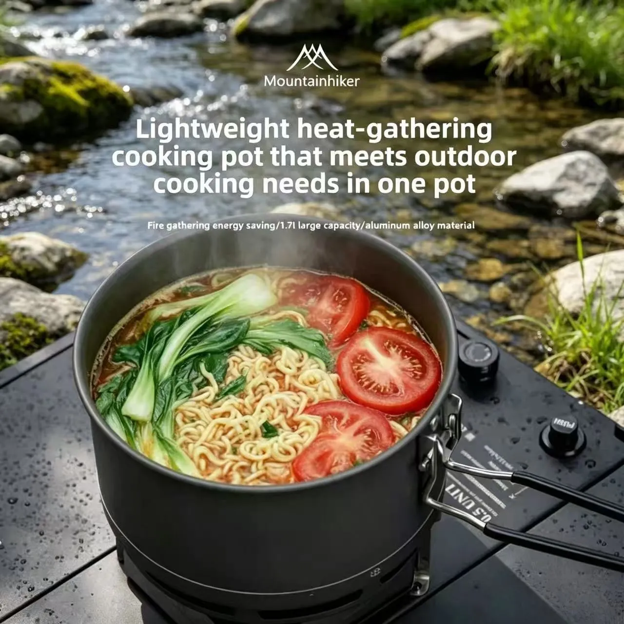 Camping Hiking Cooking - Mountainhiker Camping Pot Ultralight Portable Aluminum