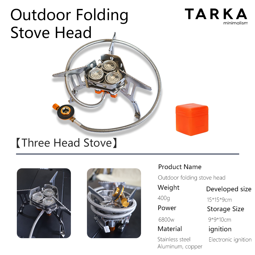 Quality Camping Cooking Set - TARKA Camping Gas Stove 5800w 3