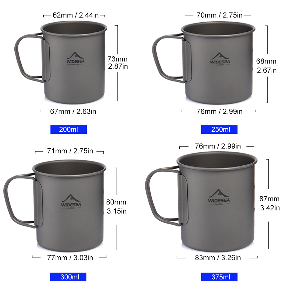 Widesea Camping Mug Titanium C - Quality Camping Cooking Set recension och pris