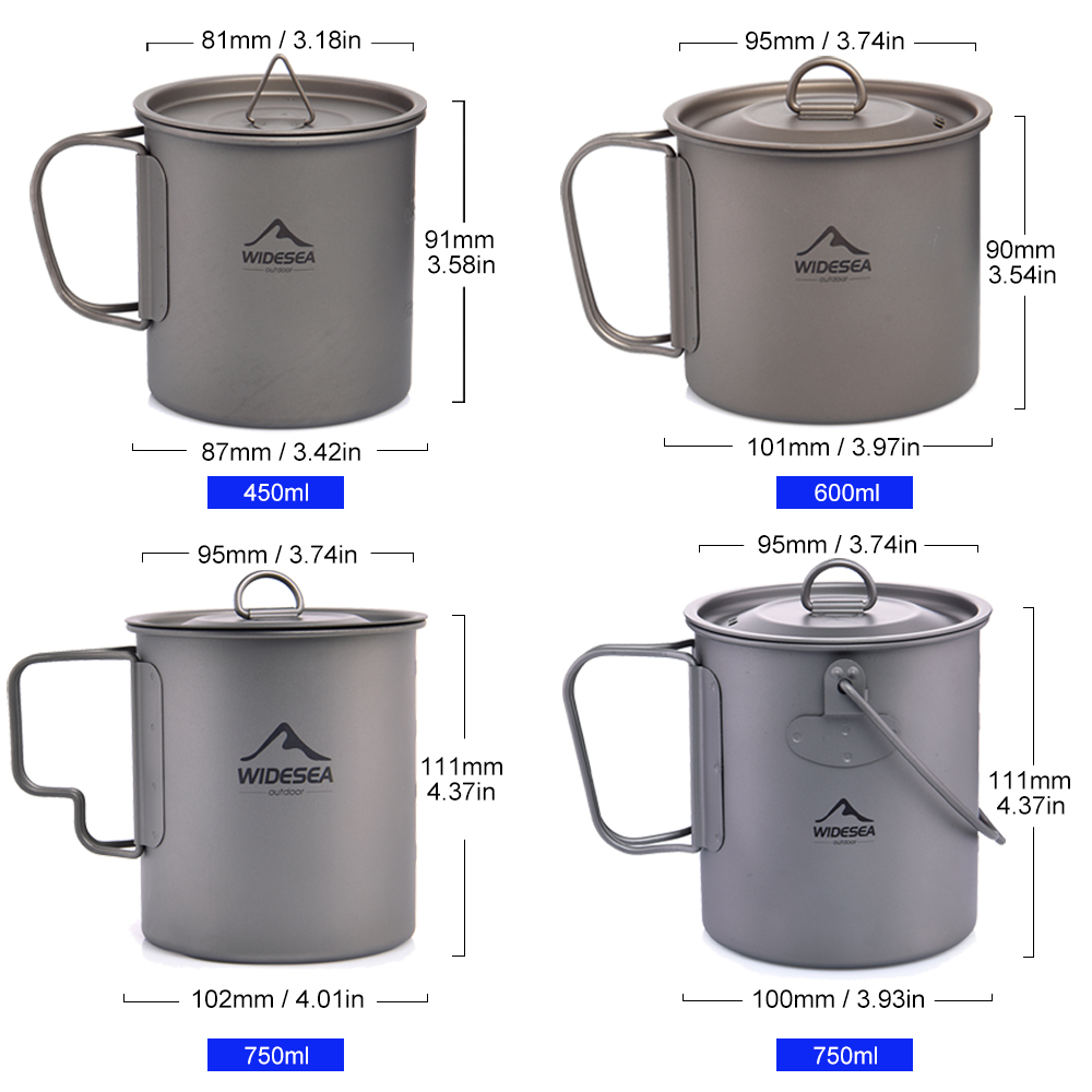 Widesea Camping Mug Titanium C - Quality Camping Cooking Set recension och pris