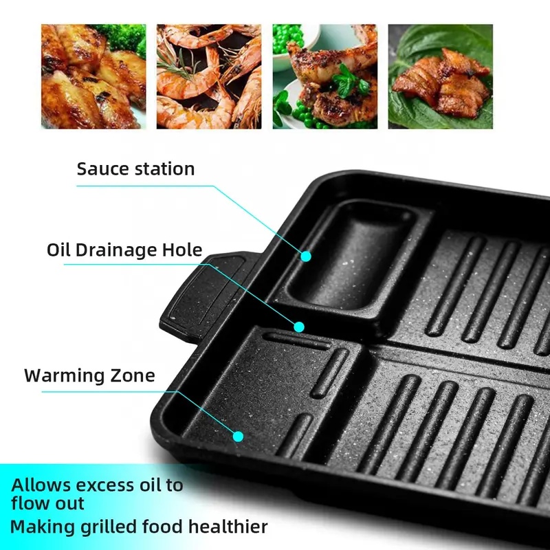Portable Korean Style Grill Pl - Camping Hiking Cooking recension och pris