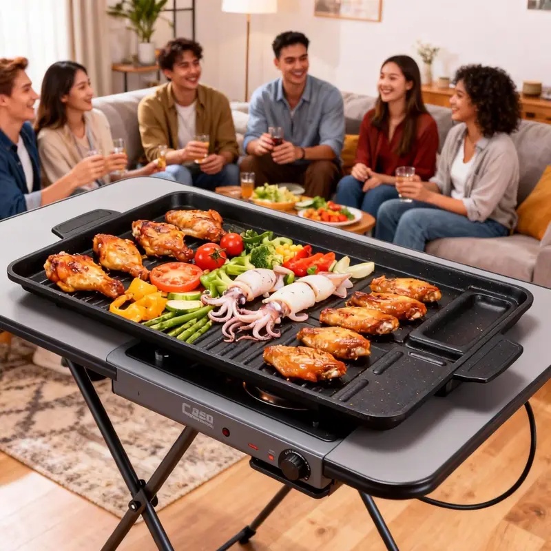 Portable Korean Style Grill Pl - Camping Hiking Cooking recension och pris