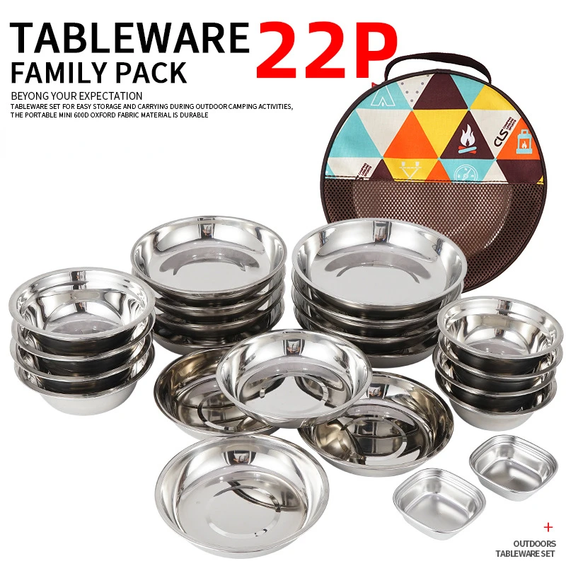 22-Piece Portable Camping Dini - Camping Cooking Dining Set recension och pris
