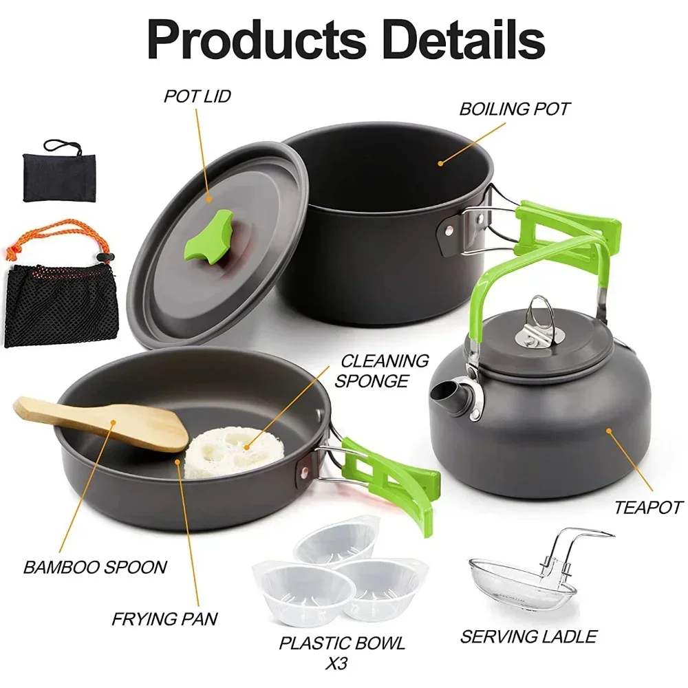 Camping Cooking Set Portable L - Quality Camping Cooking Set recension och pris