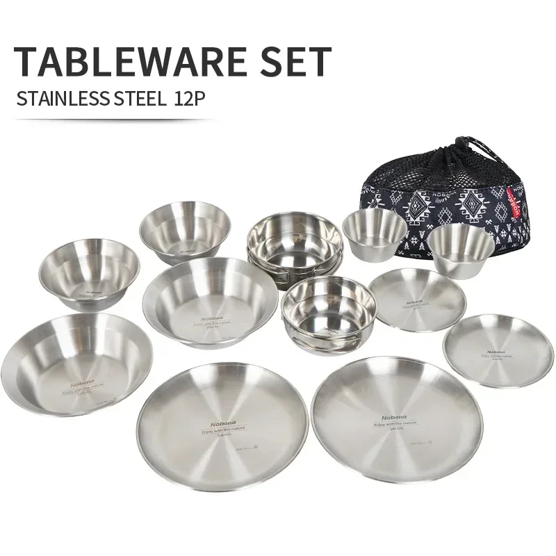 CLS&NOBANA 12PCS Outdoor Table - Camping Cooking Dining Set recension och pris