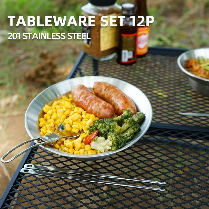 CLS&NOBANA 12PCS Outdoor Table - Camping Cooking Dining Set recension och pris