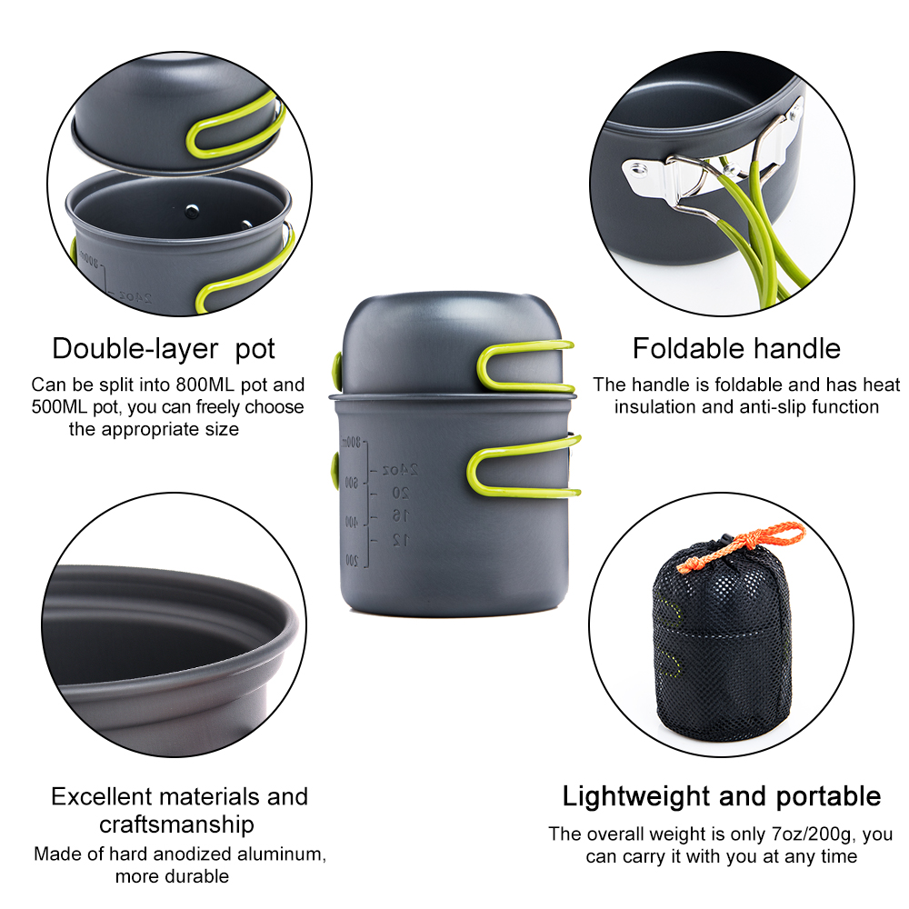 Widesea Ultralight Camping Coo - Quality Camping Cooking Set recension och pris