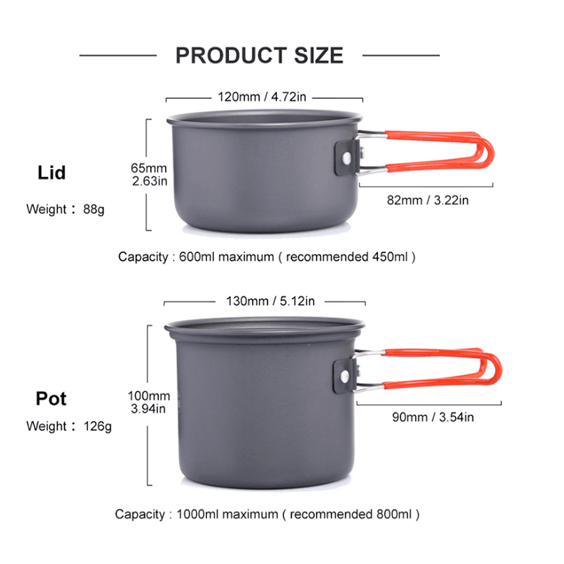 Widesea Ultralight Camping Coo - Quality Camping Cooking Set recension och pris