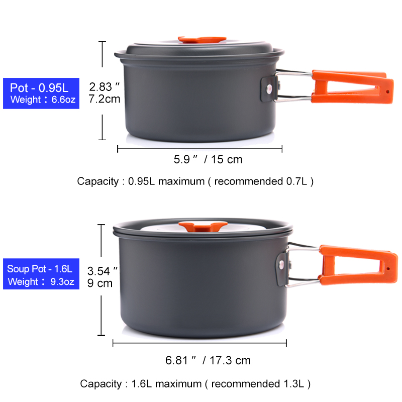 Widesea Camping Outdoor Cookwa - Quality Camping Cooking Set recension och pris