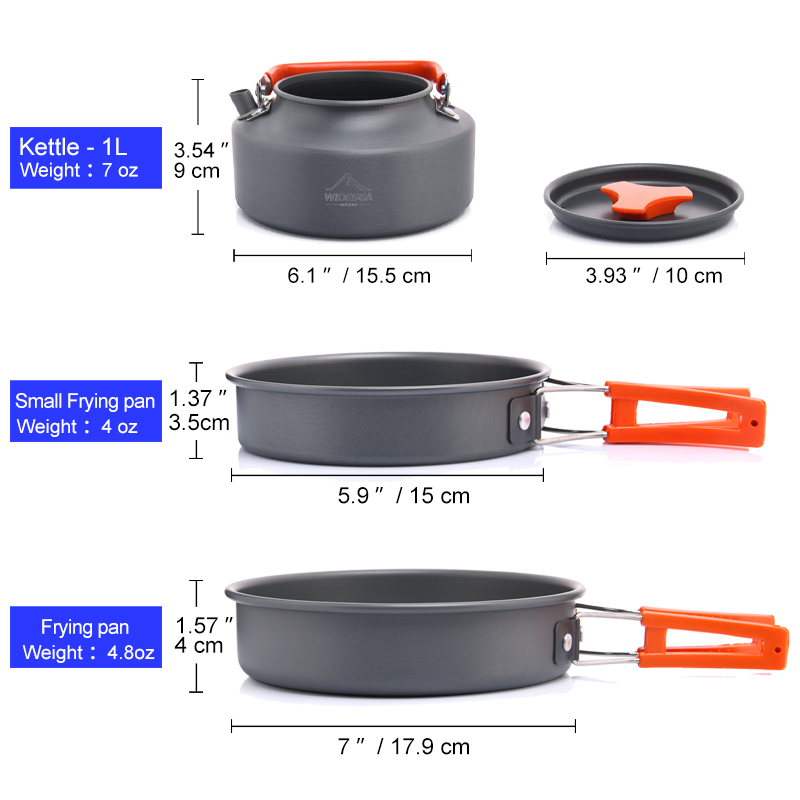 Widesea Camping Outdoor Cookwa - Quality Camping Cooking Set recension och pris