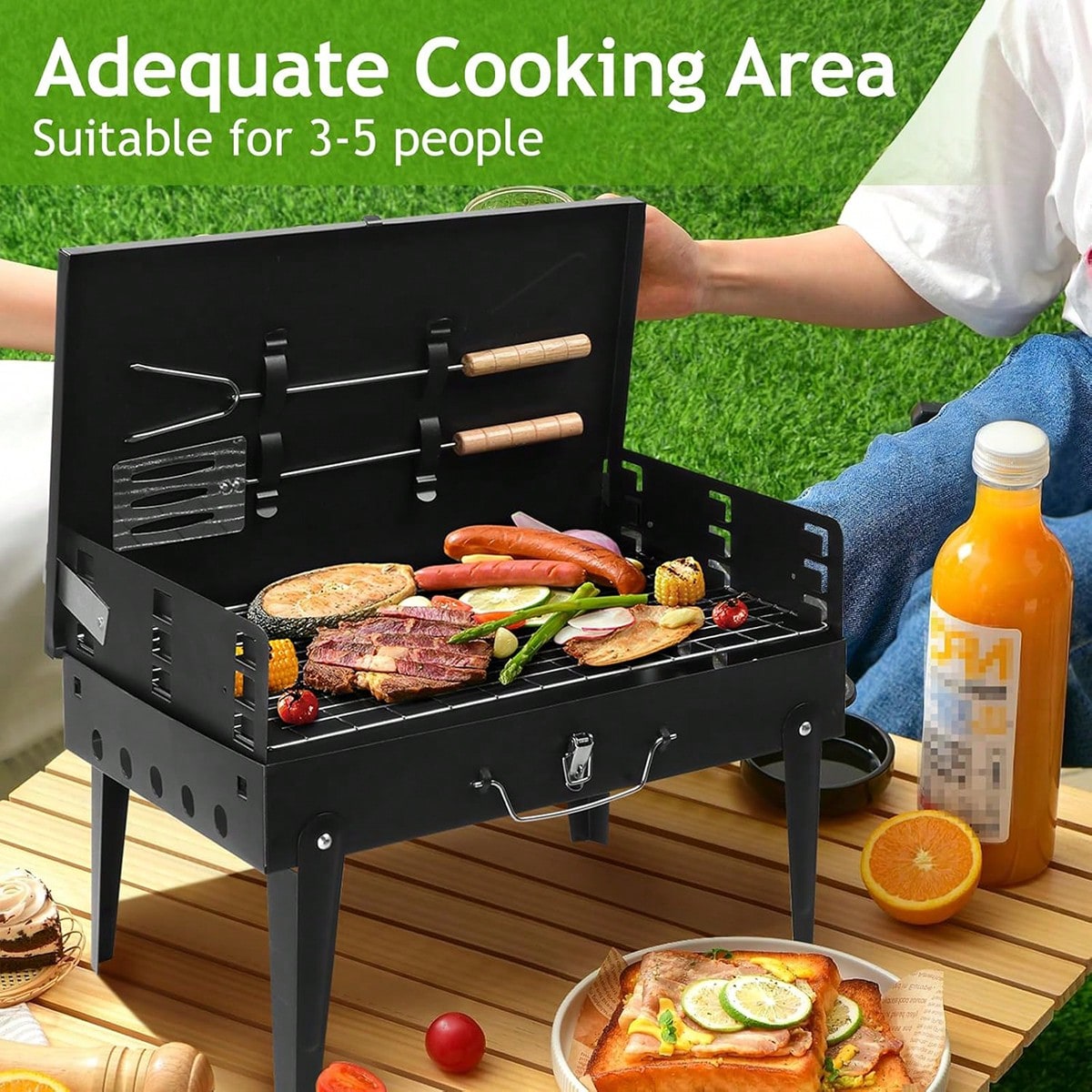 1pc Small Portable Charcoal Gr - Camping Hiking Cooking recension och pris