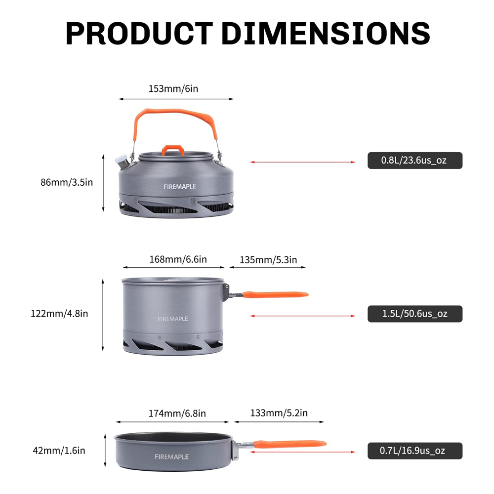 Fire Maple Camping Cookware Ut - Quality Camping Cooking Set recension och pris