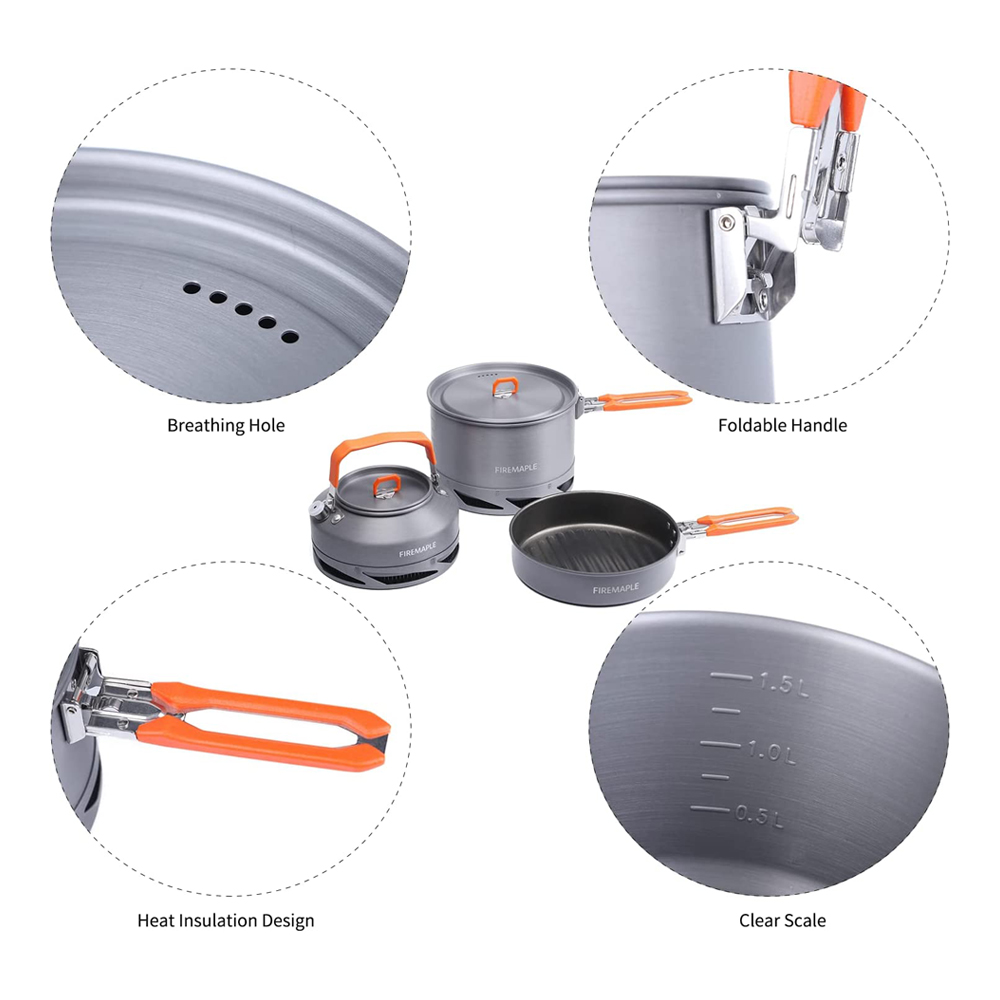 Fire Maple Camping Cookware Ut - Quality Camping Cooking Set recension och pris
