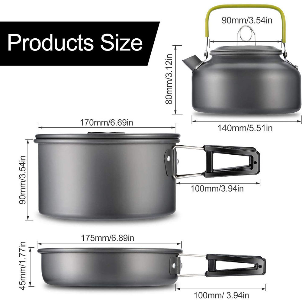Outdoor Camping Cookware Set M - Quality Camping Cooking Set recension och pris