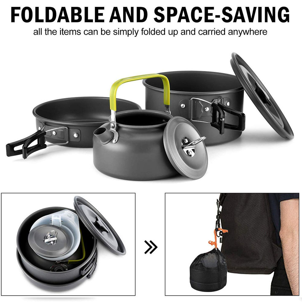 Outdoor Camping Cookware Set M - Quality Camping Cooking Set recension och pris