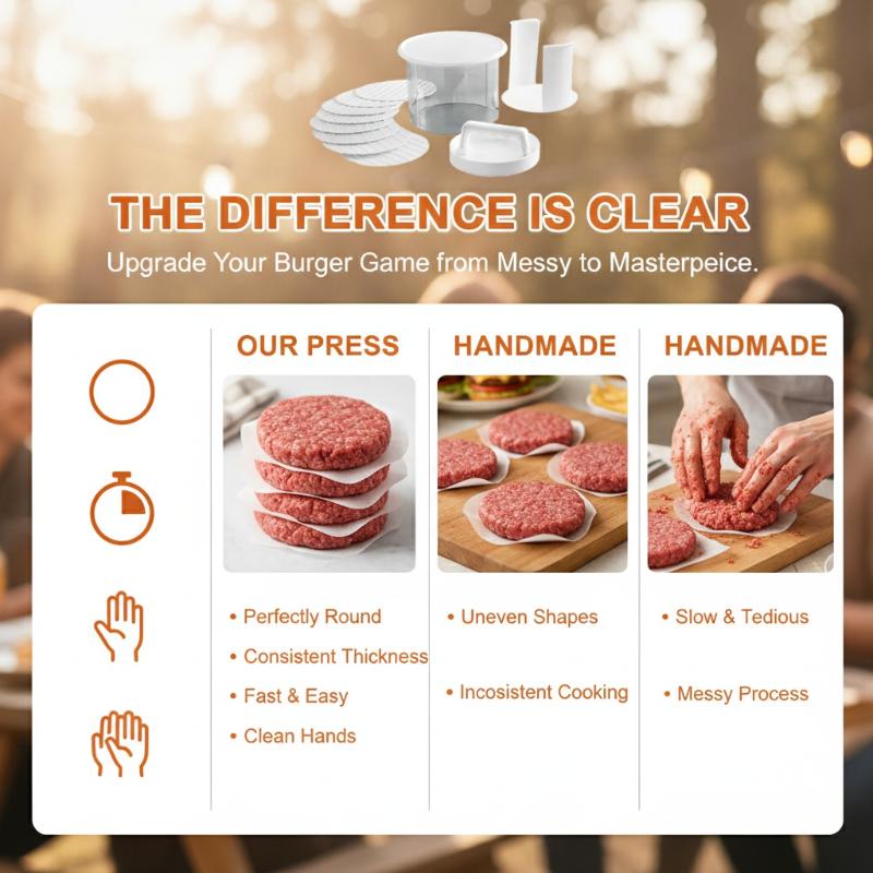 Burger Patty Maker Multi Layer - Camping Cooking Container recension och pris