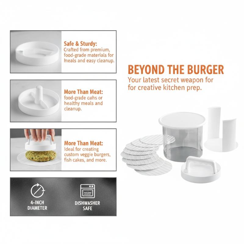 Burger Patty Maker Multi Layer - Camping Cooking Container recension och pris